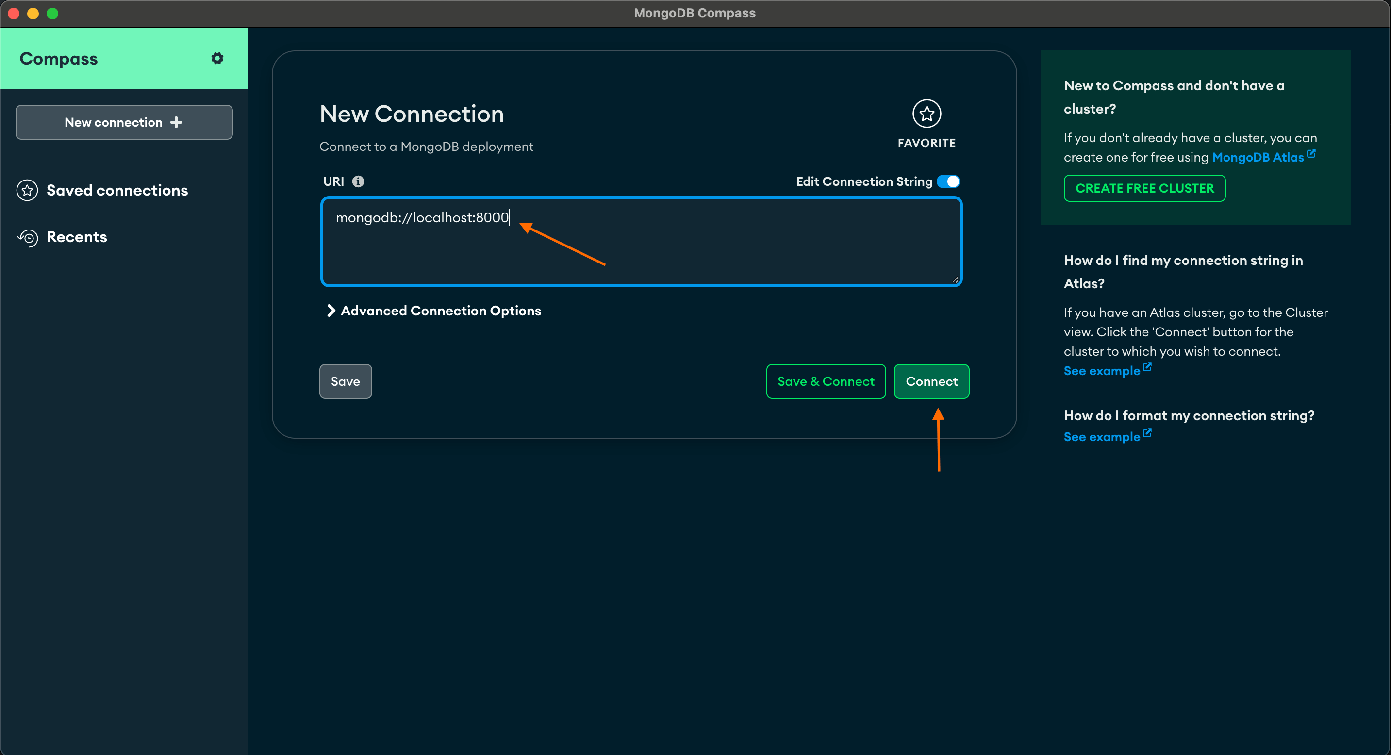 MongoDB Connection URI