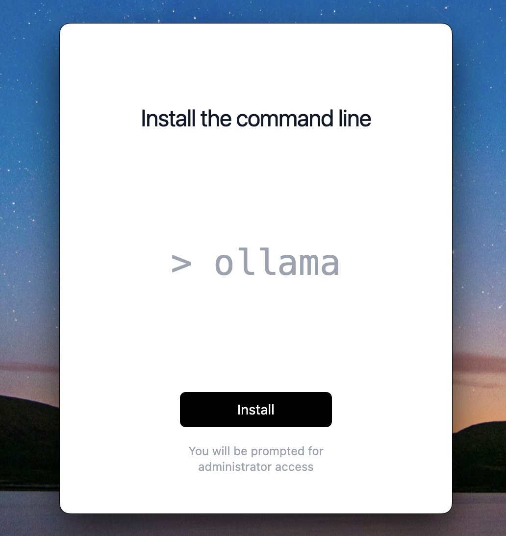 Ollama Command Line Install